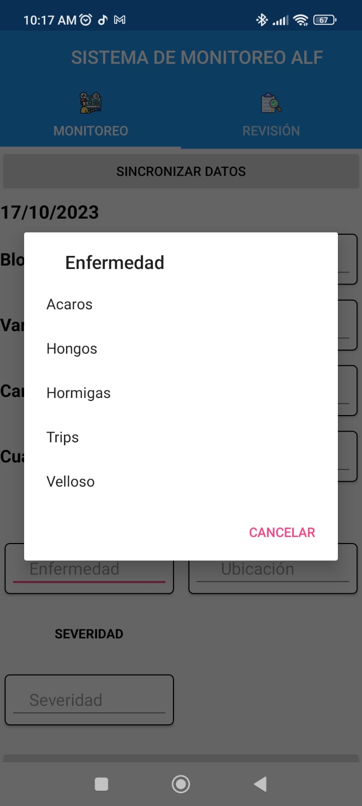 Selección Enfermedad
