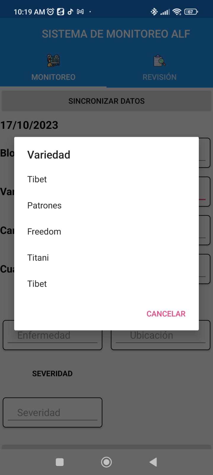Selección Variedad