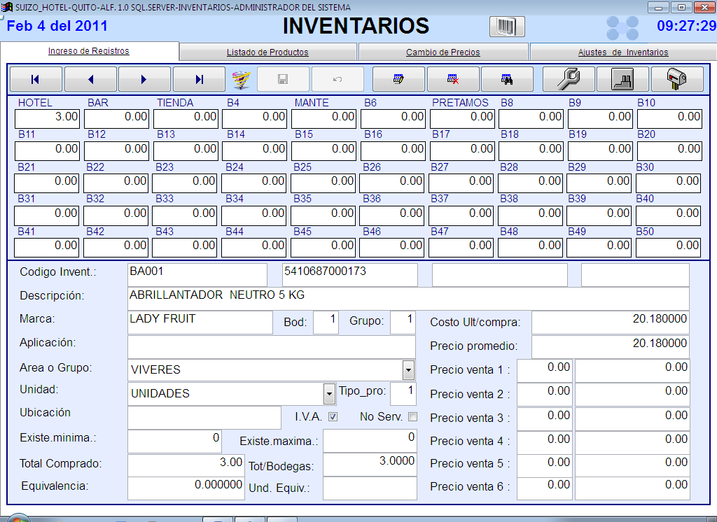 Inventarios