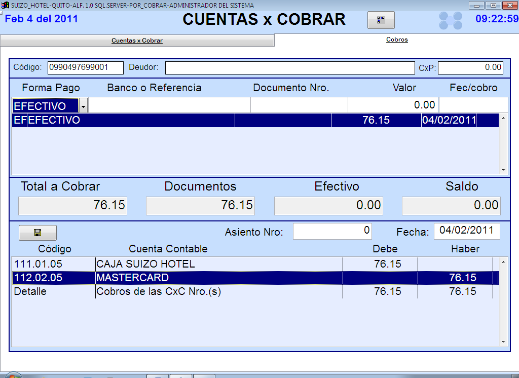 Cuentas por Cobrar